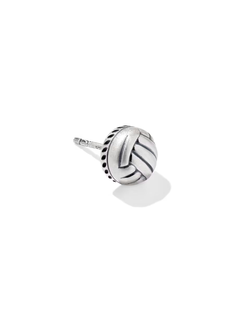 Volleyball 18k Yellow Gold Vermeil Single Stud Earring