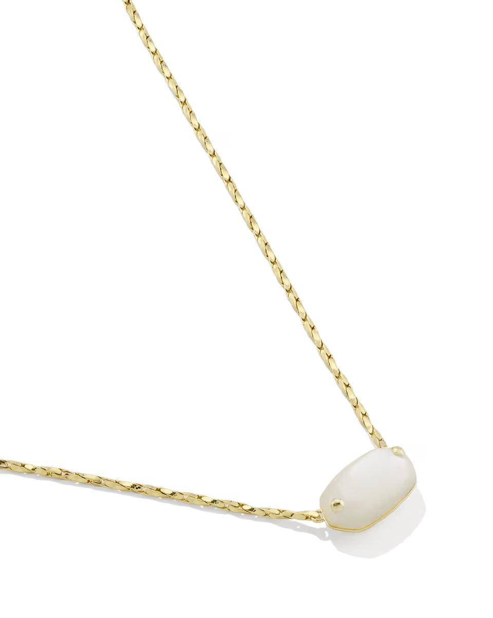 Elisa Riveted Gold Short Pendant Necklace