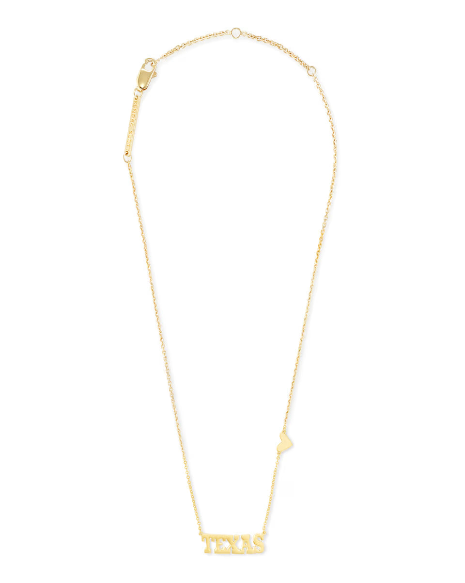 Texas Pendant Necklace in 18k Gold Vermeil