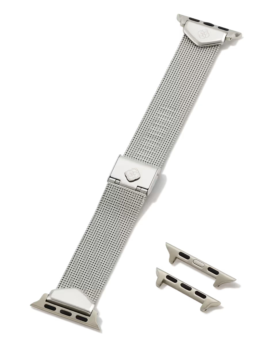 Mia Mesh Watch Band in Silver Stainless Steel