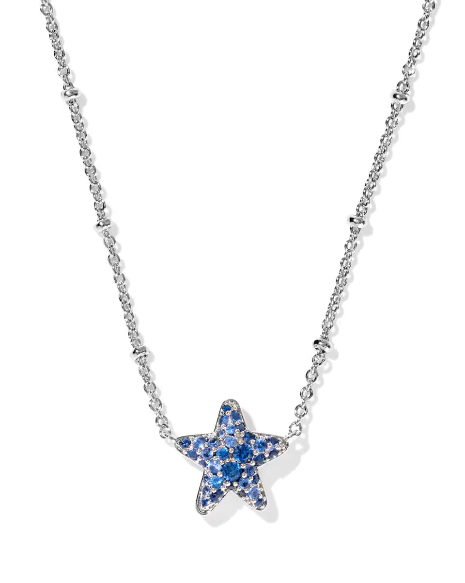 Jae Star Silver Pave Short Pendant Necklace