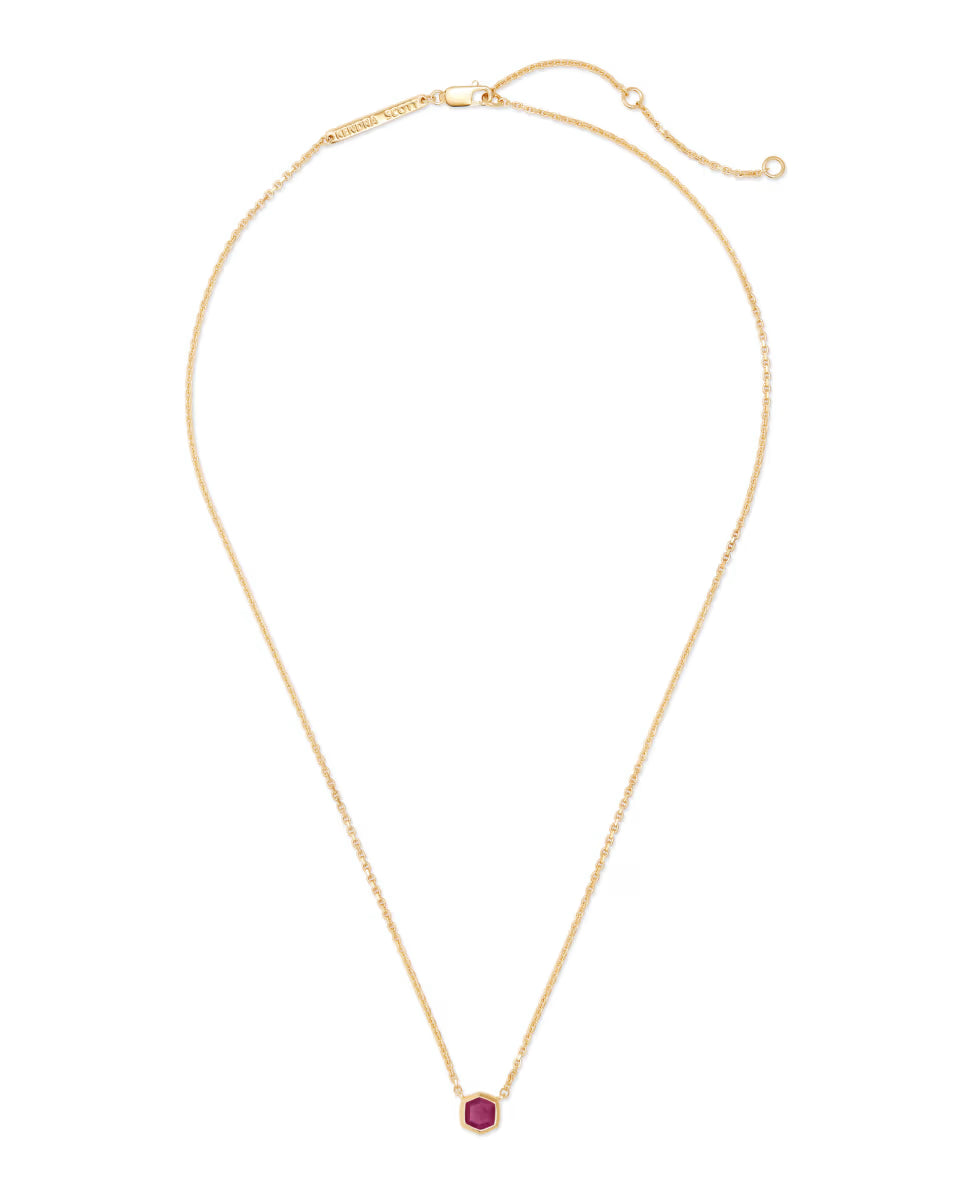 Davie 18k Gold Vermeil Pendant Necklace in White Lab Grown Opal