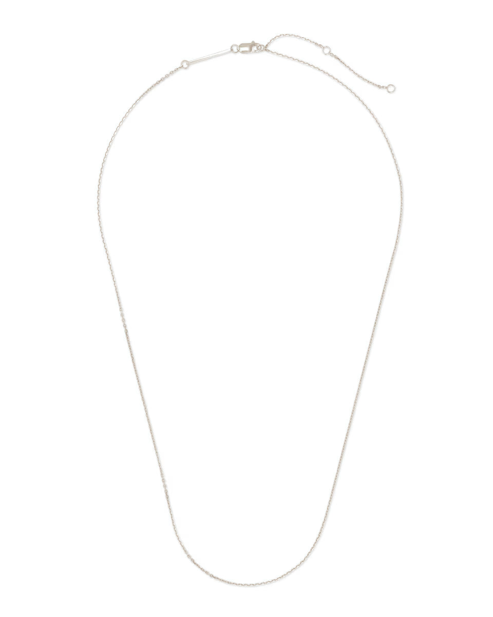 18 Inch Thin Chain Necklace in Sterling Silver
