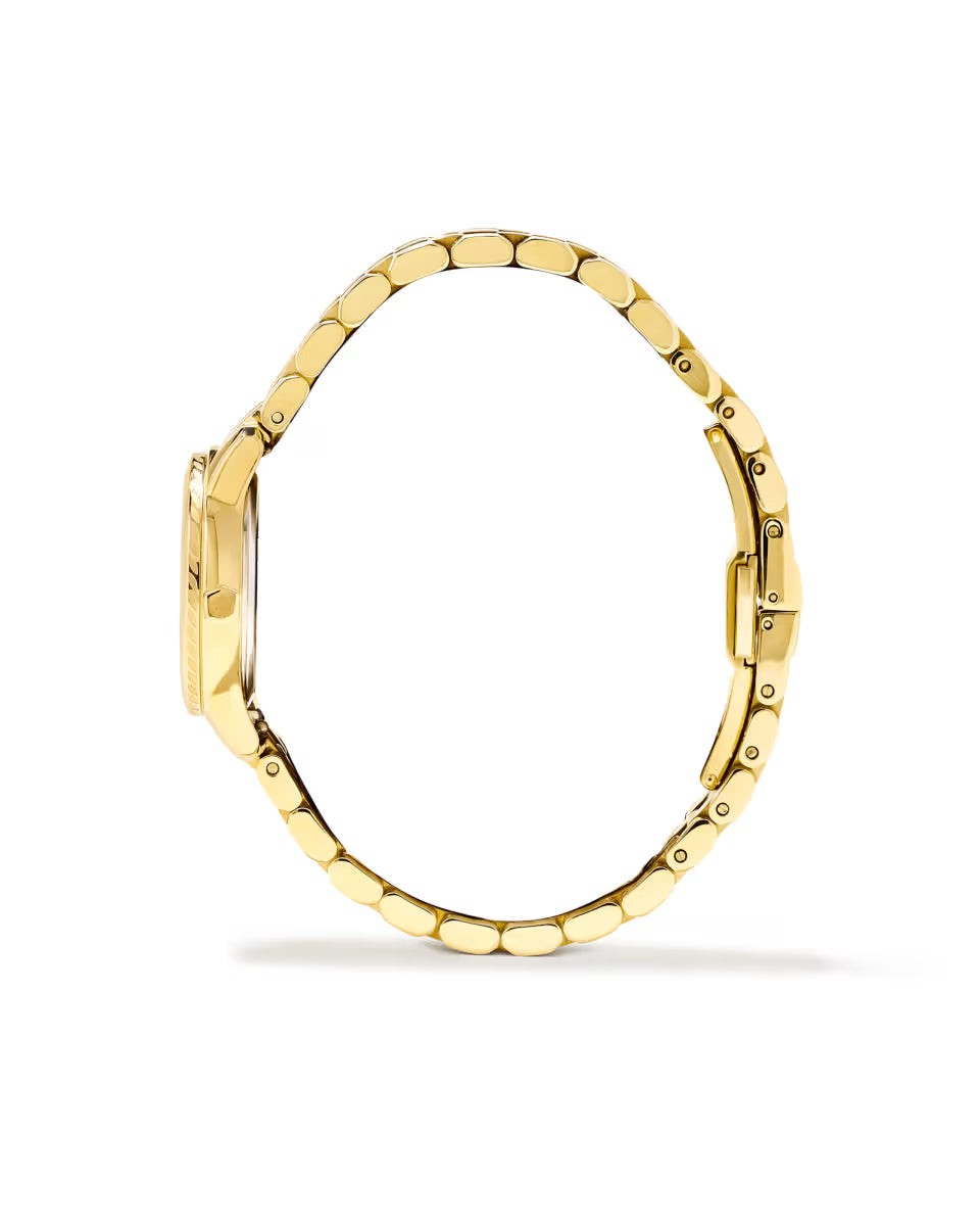 Alex Gold Tone Stainless Steel 28mm Watch in Ivory Mother-of-Pearl