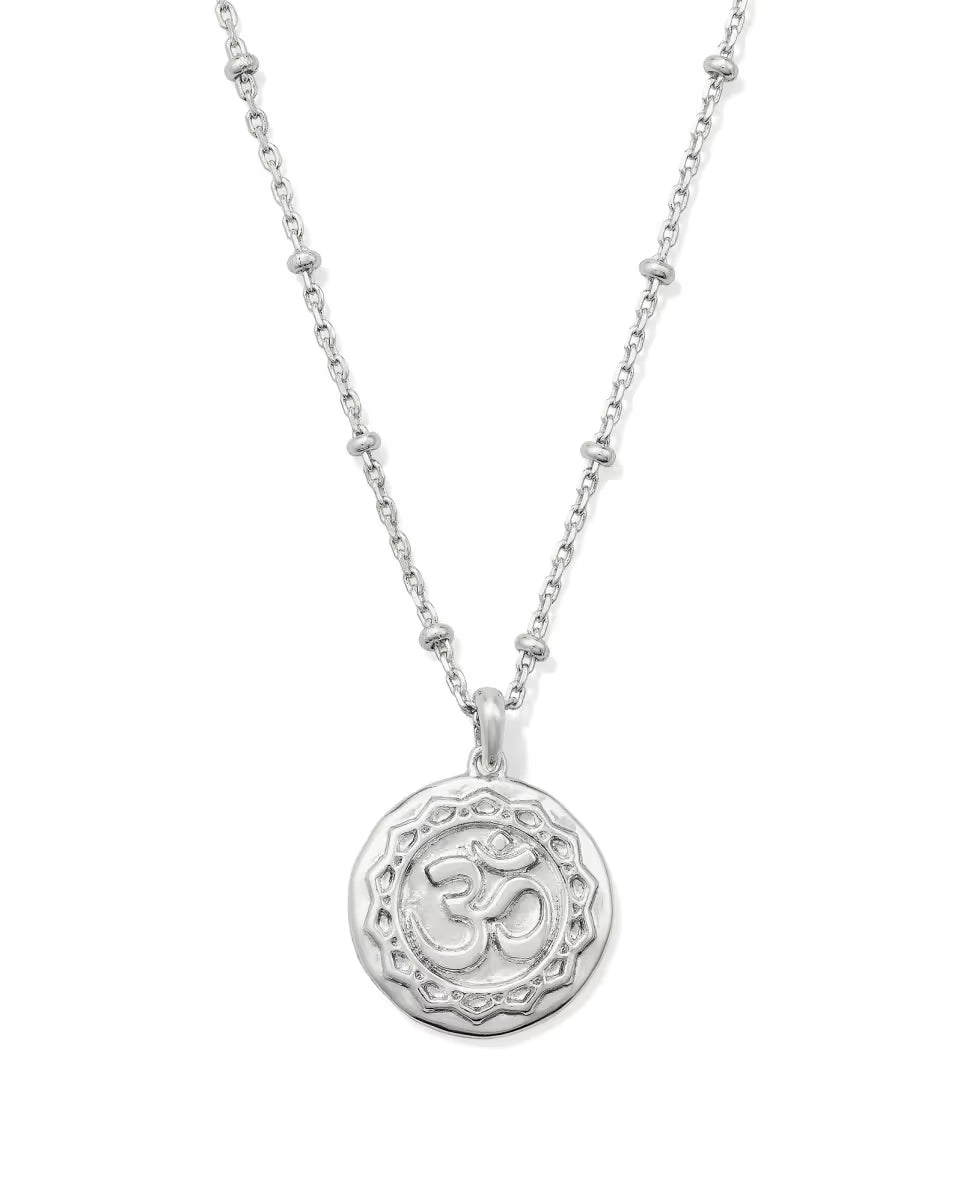 Om Coin Gold Short Pendant Necklace