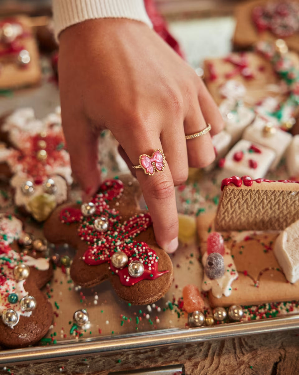 Haley Bow Gold Band Ring