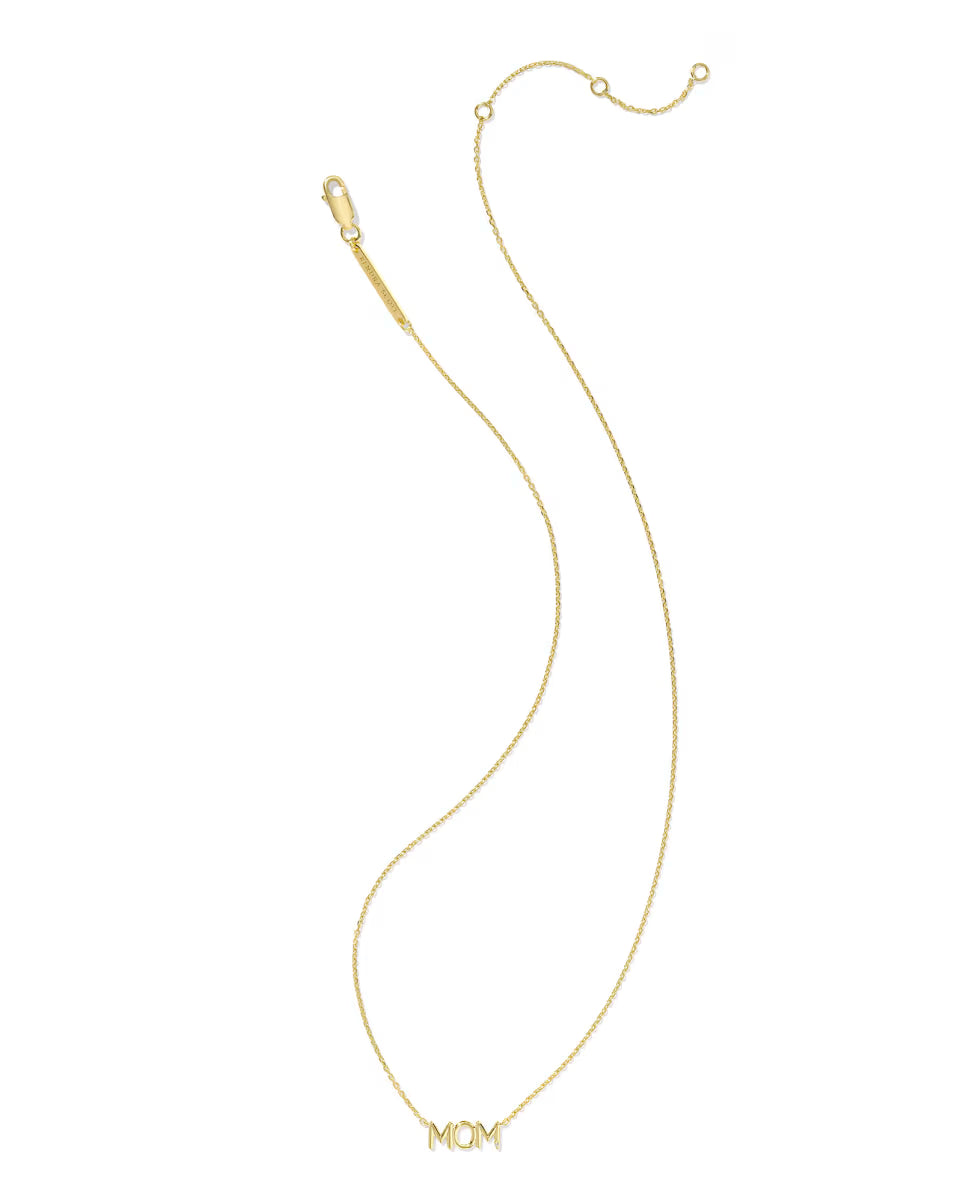 Mom Sparkle Sterling Silver Short Pendant Necklace