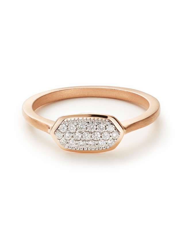 Isa Ring in Pave Diamond and 14k White Gold