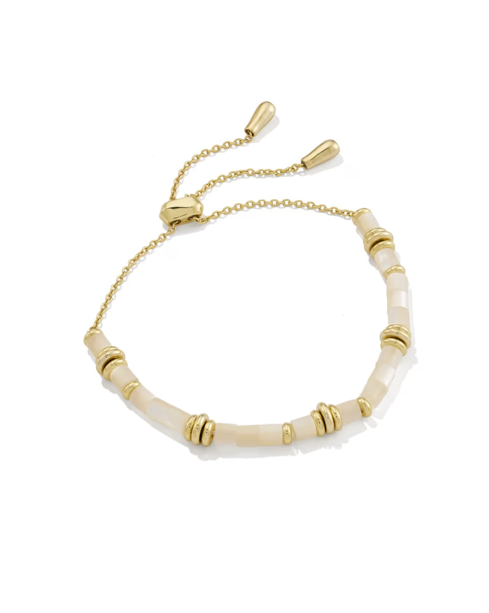 Bree Gold Beaded Delicate Chain Bracelet