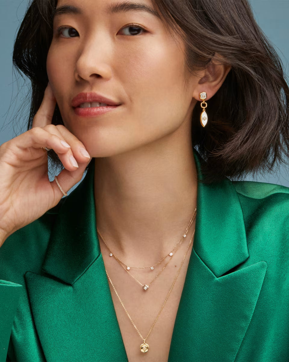 Reversible Davie Sterling Silver Short Pendant Necklace
