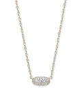 Grayson Gold Pendant Necklace in White CZ