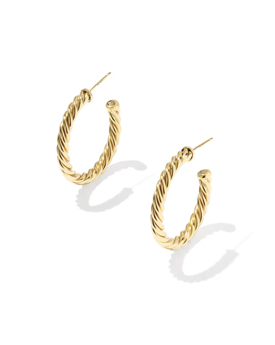 Victoria Thick Twist 14k Gold-Filled Hoop Earrings