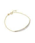 0.46 ct Lab Grown Diamond Adia 14k Yellow Gold Delicate Chain Bracelet