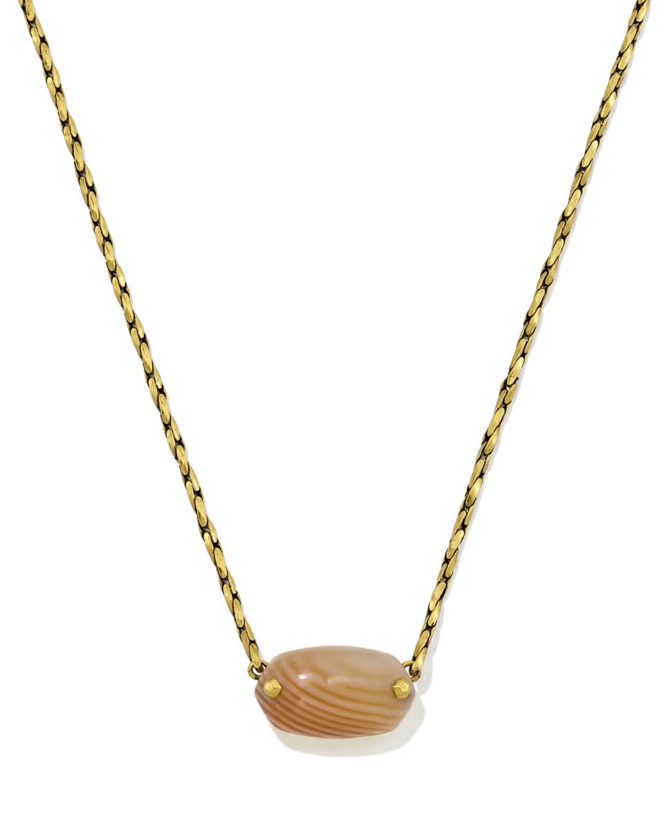 Elisa Riveted Gold Short Pendant Necklace
