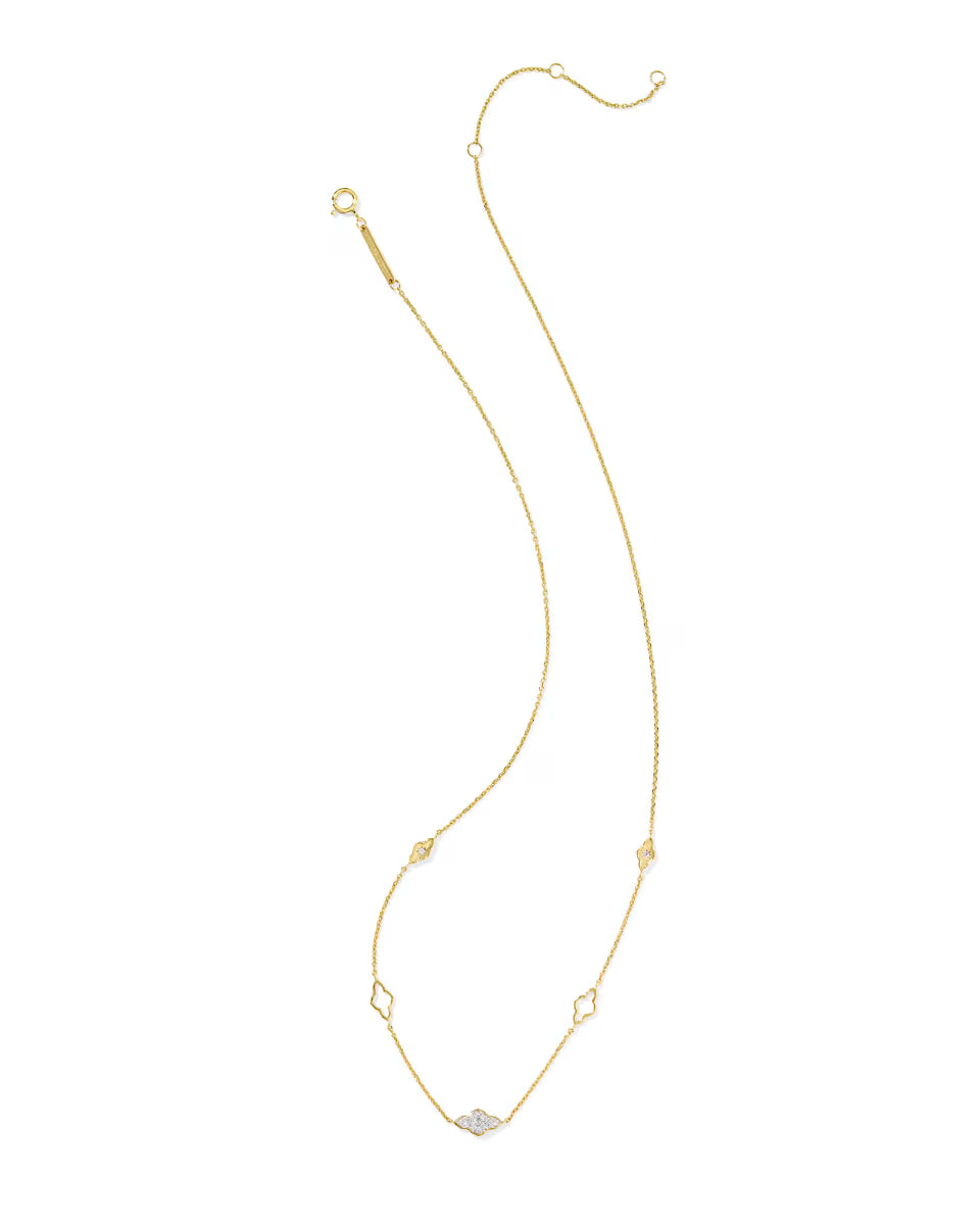 Abbie 14k Yellow Gold Pave Strand Necklace