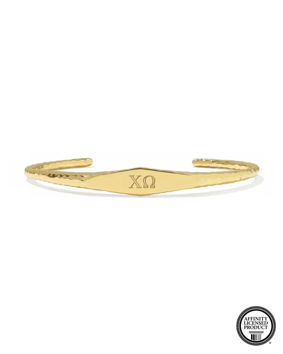 Chi Omega 18k Yellow Gold Vermeil Davie Cuff Bracelet