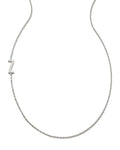 Letter G Inline Initial Necklace in Sterling Silver