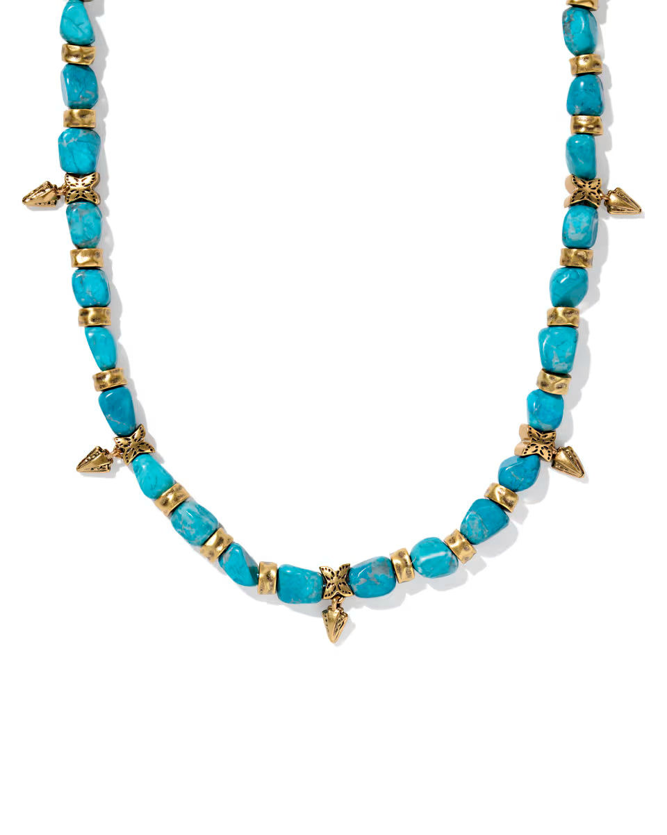 Shera Vintage Gold Beaded Necklace