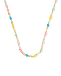 Multicolor Mirror 18k Gold Vermeil Chain Necklace