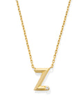 Diamond Accent Letter A 14k Yellow Gold Pendant Necklace in White Diamond