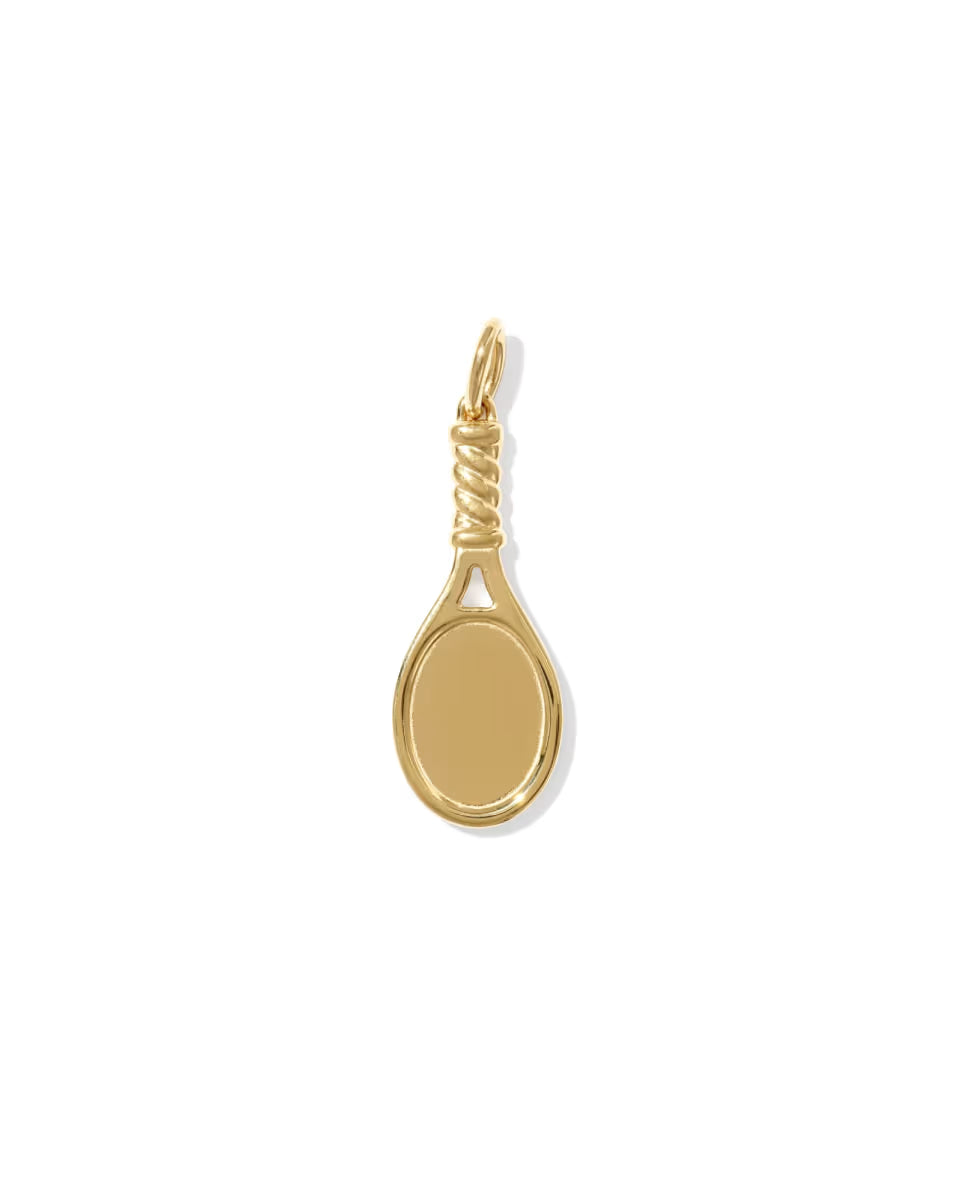 Tennis Racket 18k Gold Vermeil Charm