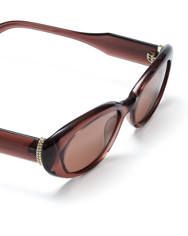 Oval Herringbone Sunglasses