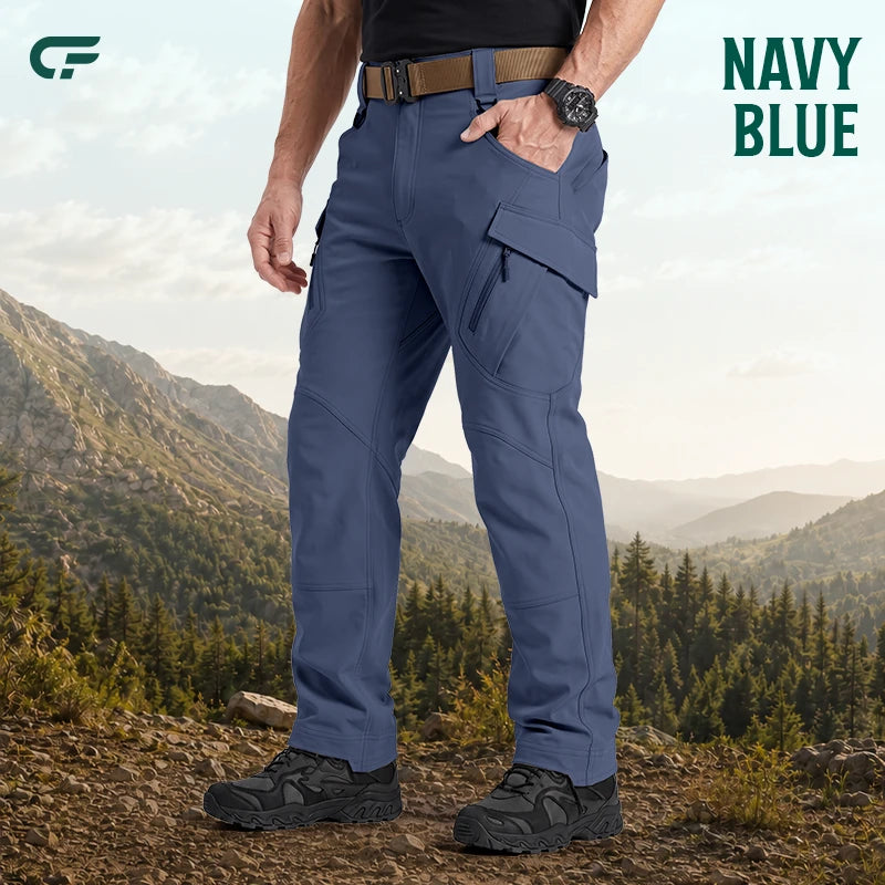 Men's 9-Pocket Straight Fit Tactical Waterproof Pants