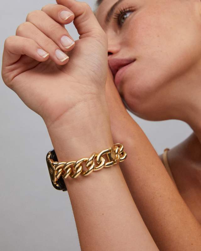 Whitley Chain Watch Band in Rose Gold Tone Stainless Steel