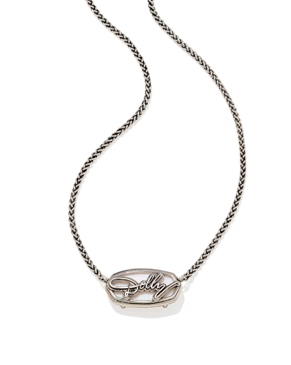 Dolly Parton x Kendra Scott Vintage Silver Elisa Convertible Butterfly Multi Strand Necklace in Iridescent Drusy