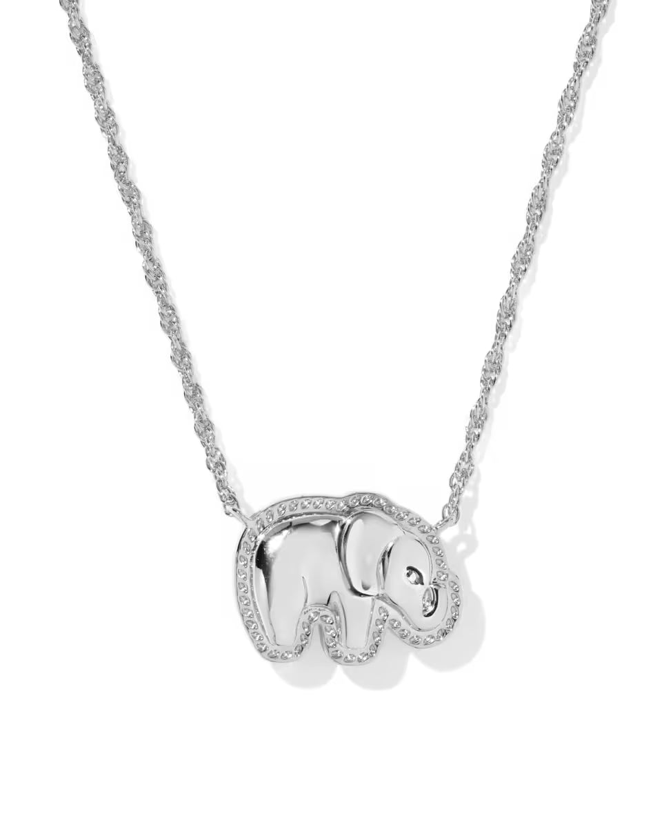 Elephant Gold Short Pendant Necklace