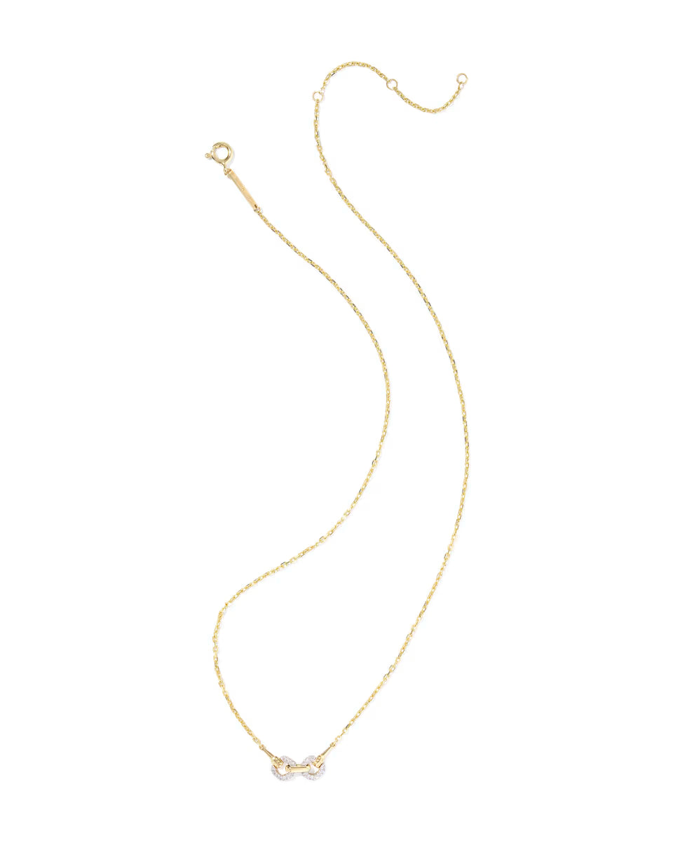 Beau 14k White Gold Short Pendant Necklace