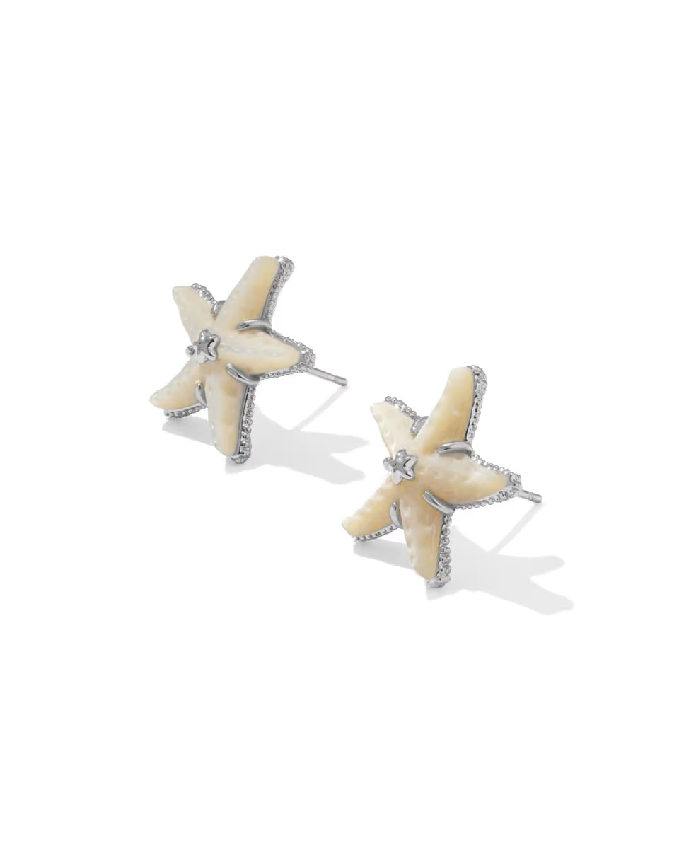 Parker Starfish Silver Stud Earrings