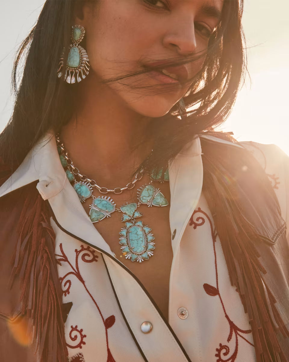 Zahara Vintage Silver Statement Earrings