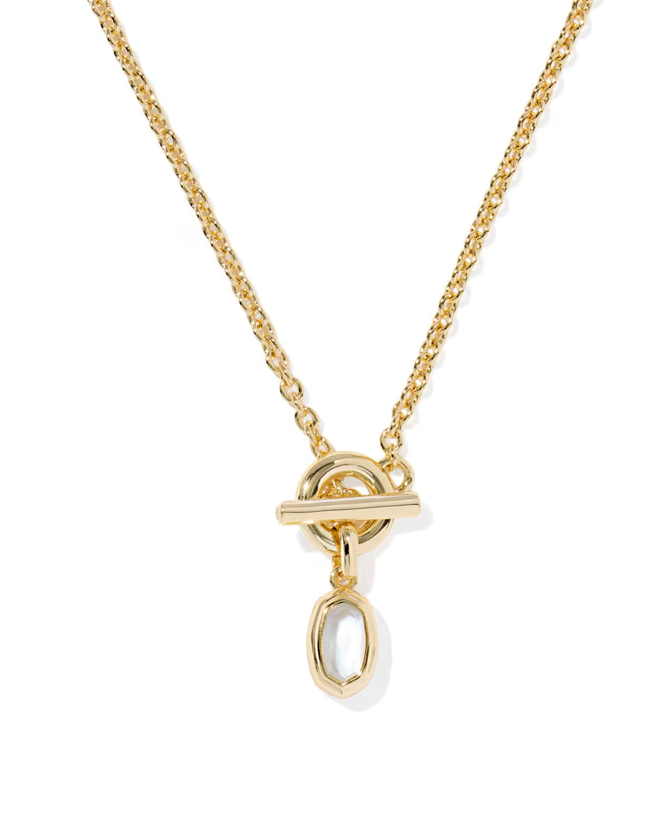 Mini Elisa Toggle Silver Short Pendant Necklace