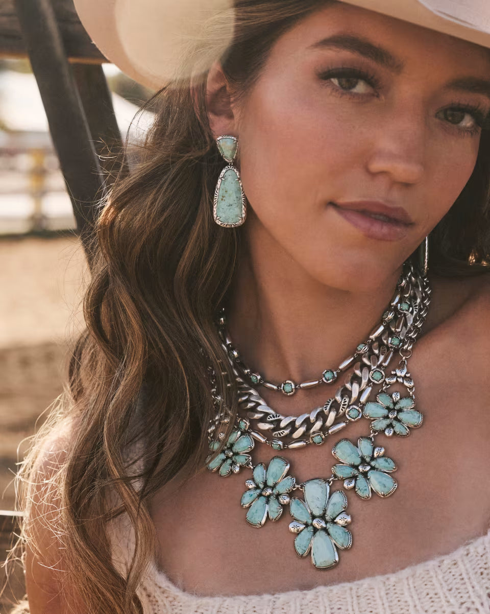 Keziah Vintage Silver Statement Link and Chain Necklace