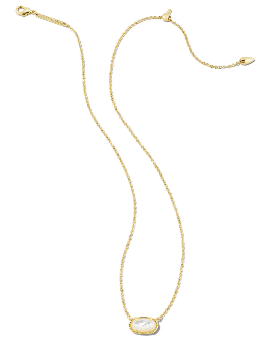 Grayson Gold Pendant Necklace in Ivory Mother-of-Pearl
