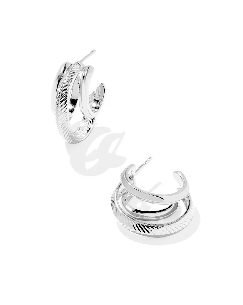 Miranda Convertible Mixed Metal Hoop Earrings