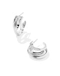 Miranda Convertible Sterling Silver Hoop Earrings