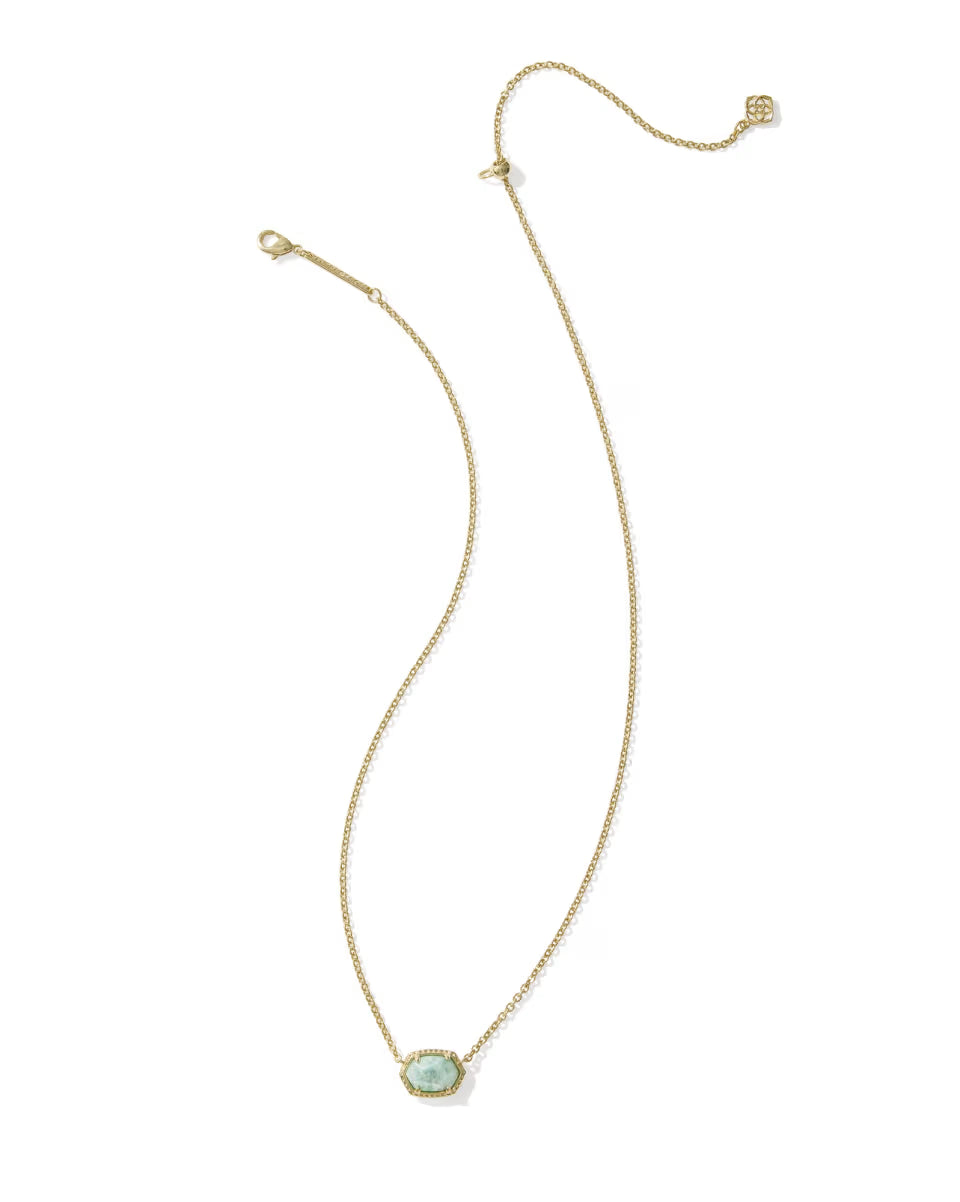 Daphne Gold Frame Short Pendant Necklace