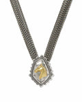 Beau Mixed Metal Concho Statement Necklace