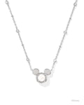 Disney | Kendra Scott Silver Mickey Mouse Short Pendant Necklace in Freshwater Cultured Pearl