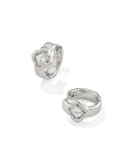 Mallory Crystal Gold Huggie Earrings