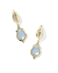 Adriana Scallop Frame Gold Huggie Earrings