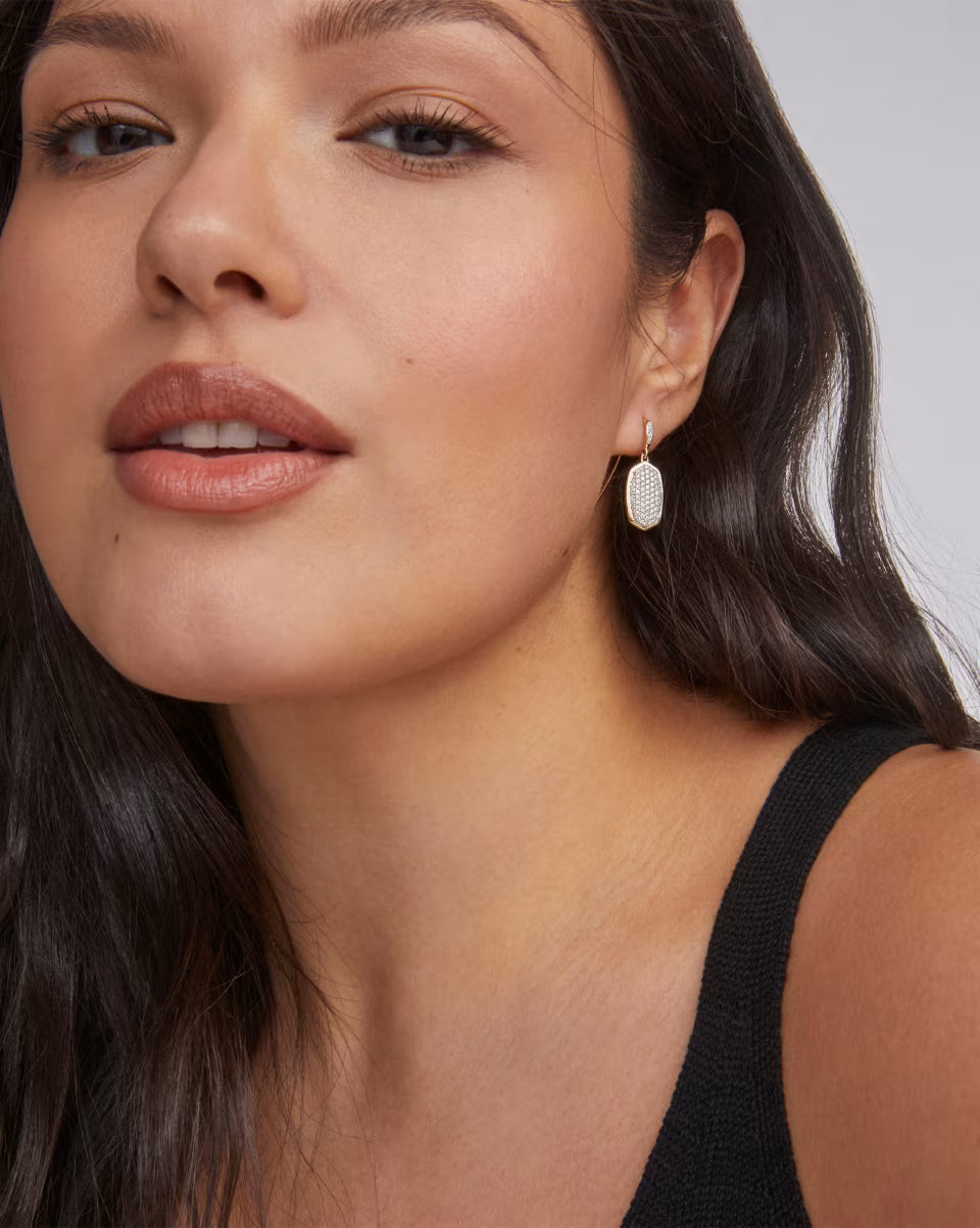 0.78 ct Lee Earrings in Pave Diamond and 14k White Gold