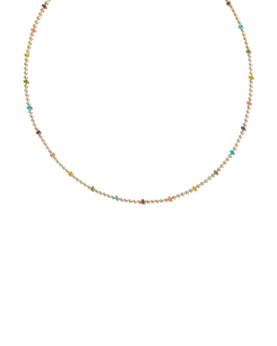 Alice Color Beaded 14k Gold-Filled Chain Necklace
