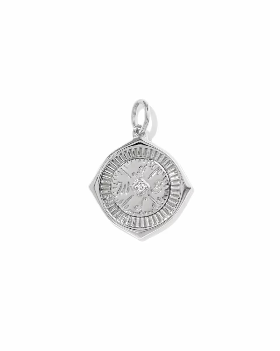 Metal Compass Sterling Silver Charm
