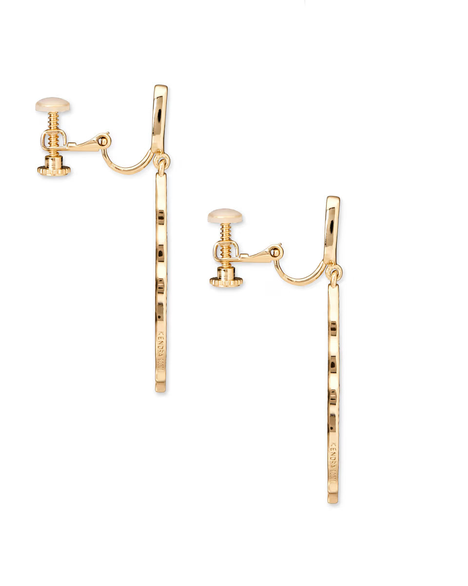 Sophia Clip-On Drop Earrings in Silver
