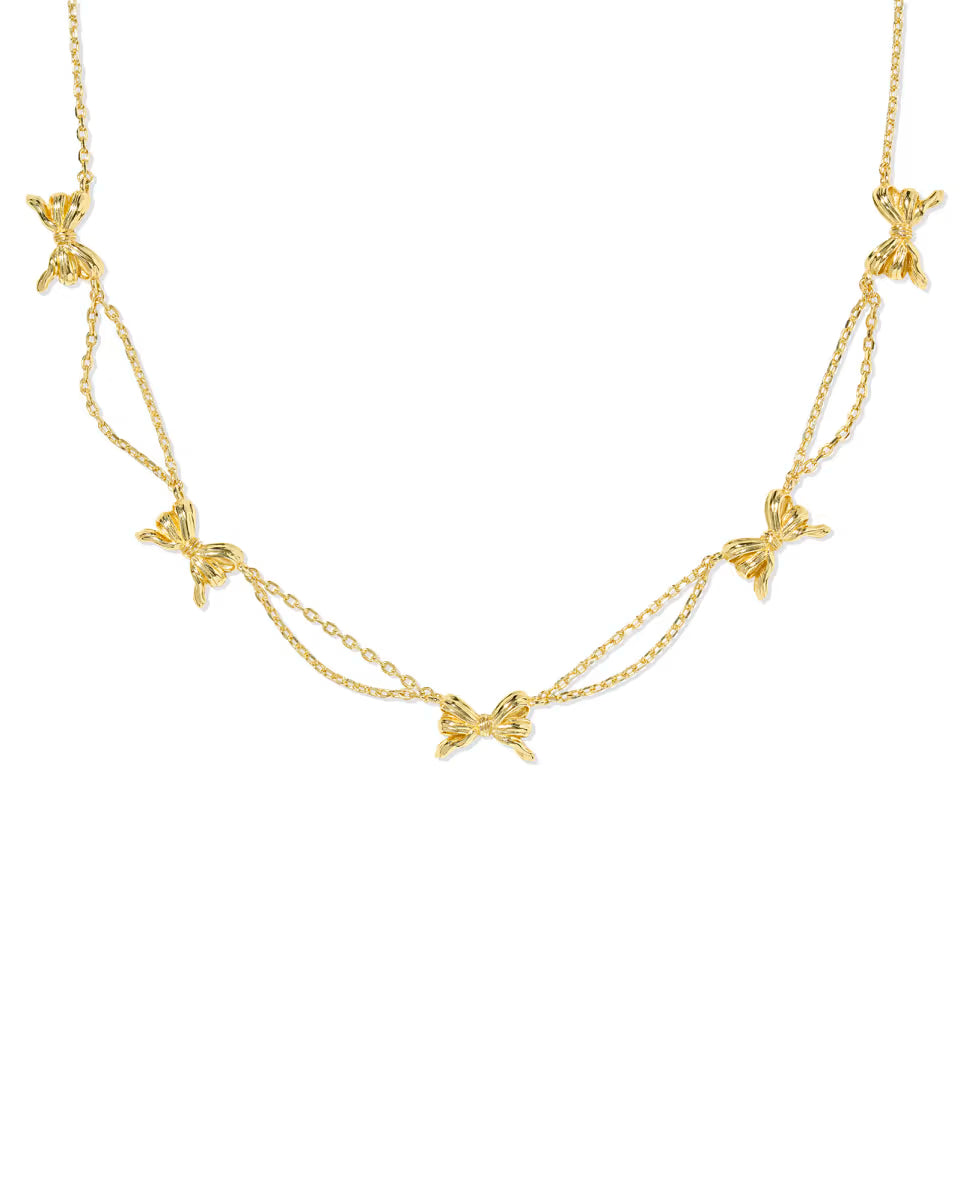 Bow Gold Strand Necklace