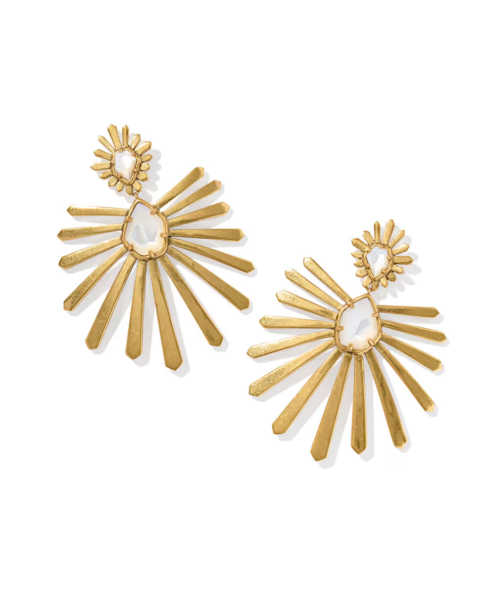 Starla Vintage Gold Statement Earrings