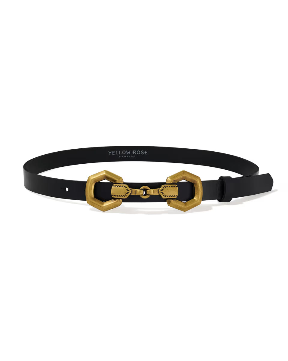 Beau Horse Bit Vintage Gold Belt in Tan